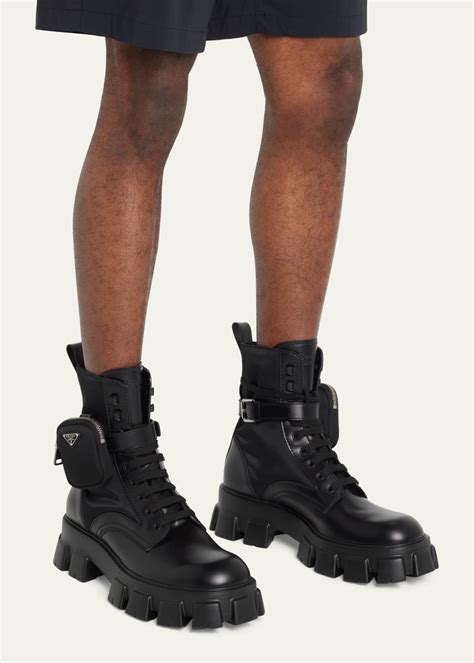 prada red boots|prada combat boots.